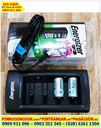 Energizer CHFC _Bộ sạc 4viên pin trung C 1.2v -Kèm sẳn 2 Pin sạc Ansman C4500mAh-1.2v Mignon chính hãng